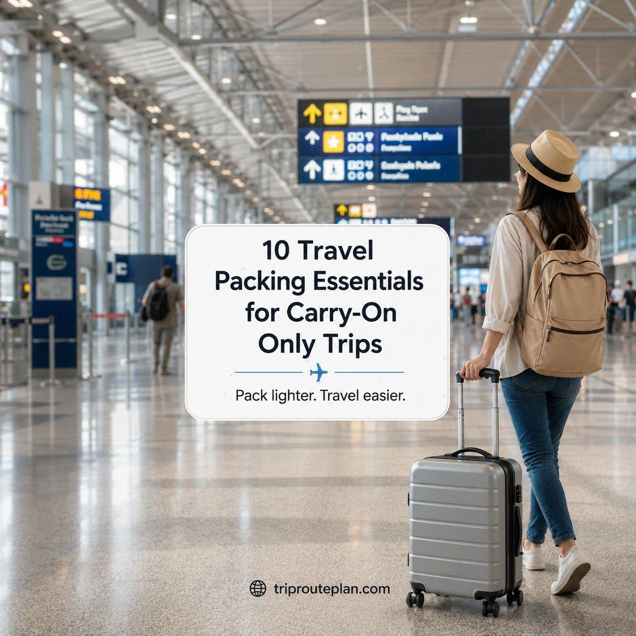 10 Travel Packing Essentials for Carry-On Only Trips