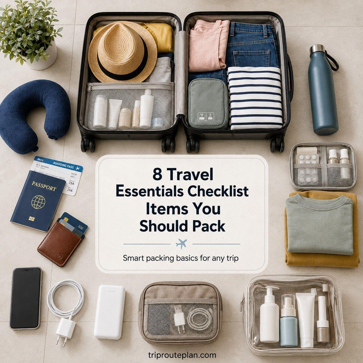 8 Travel Essentials Checklist Items You Should Pack