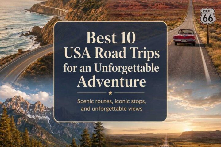 Best 10 USA Road Trips for an Unforgettable Adventure. Scenic routes, iconic stops, and unforgettable views