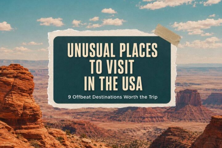Unusual places to visit in the USA with a scenic desert landscape.