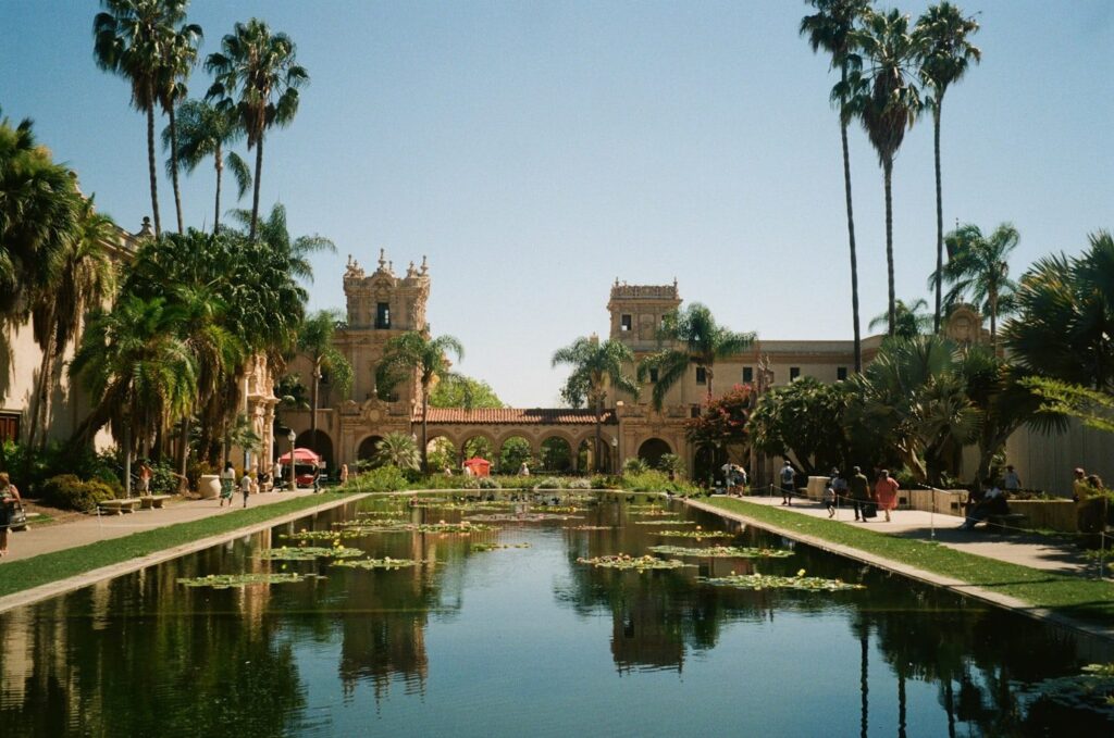 Balboa Park in San Diego — Places to Visit in the Western USA Balboa Park in San Diego, California with palm trees and a reflecting pond. — Places to Visit in the Western USA