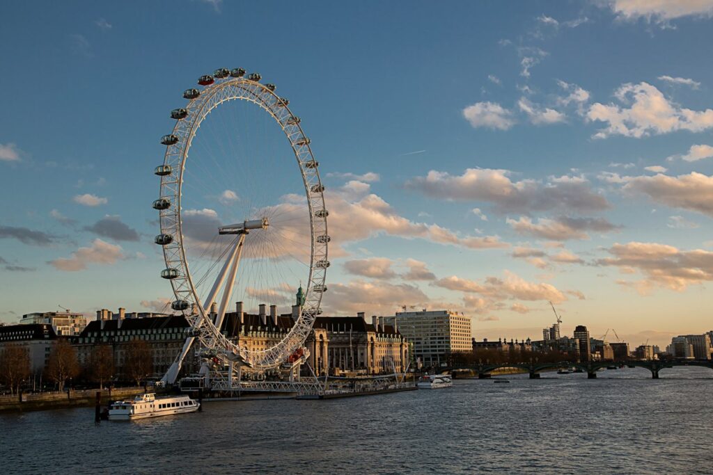 The London Eye — Famous London Landmarks Famous London Landmarks: The London Eye by the Thames