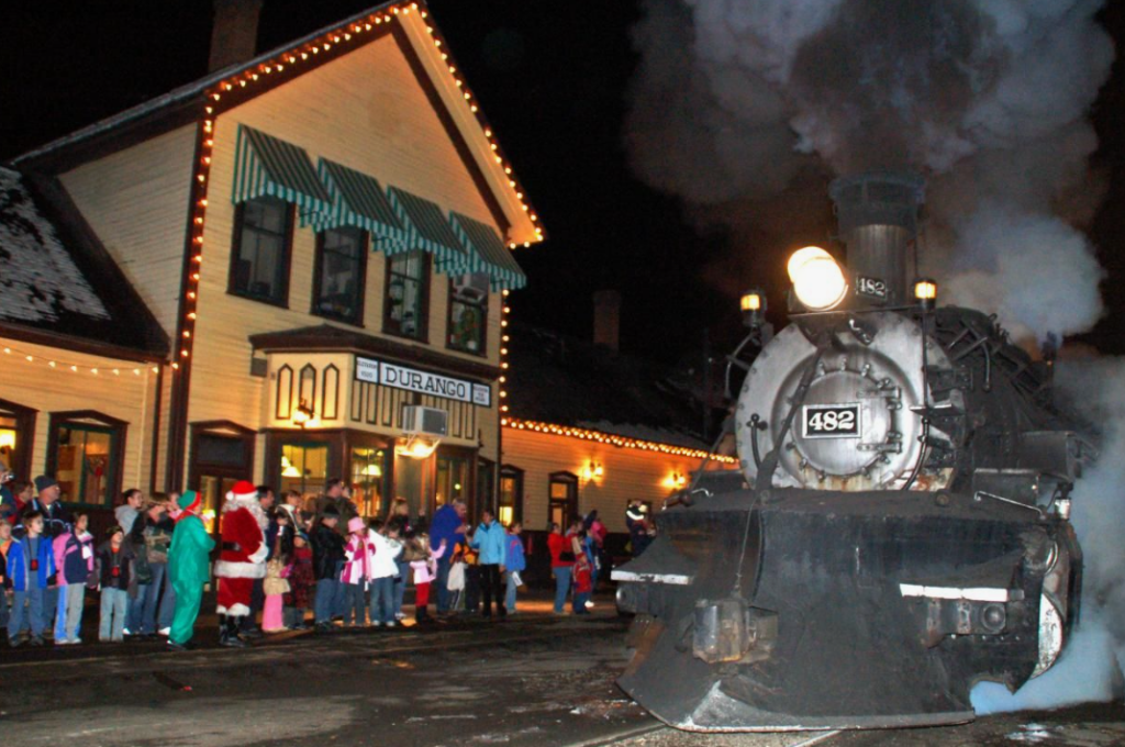 Durango Christmas Train — Christmas towns in the USA Christmas train in Durango, Colorado during the holiday season — Christmas towns in the USA