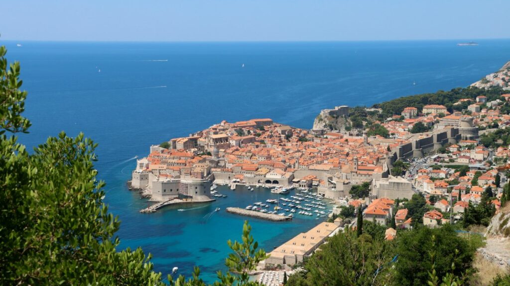 Dubrovnik, Croatia — Europe travel destinations Dubrovnik, Croatia with terracotta rooftops and Adriatic Sea views — Europe travel destinations