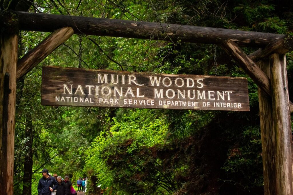 Muir Woods National Monument — Places to Visit in the Western USA Muir Woods National Monument entrance sign — Places to Visit in the Western USA