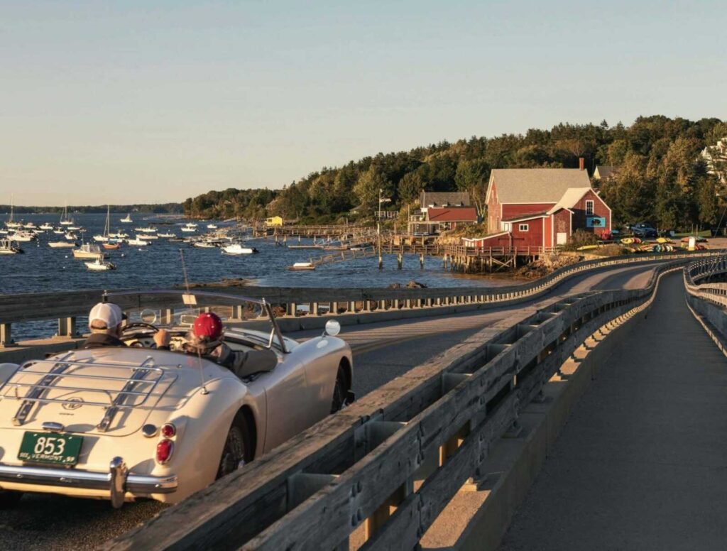 New England Coast Road Trip — USA Road Trips USA Road Trips along the New England Coast with coastal views and a classic car