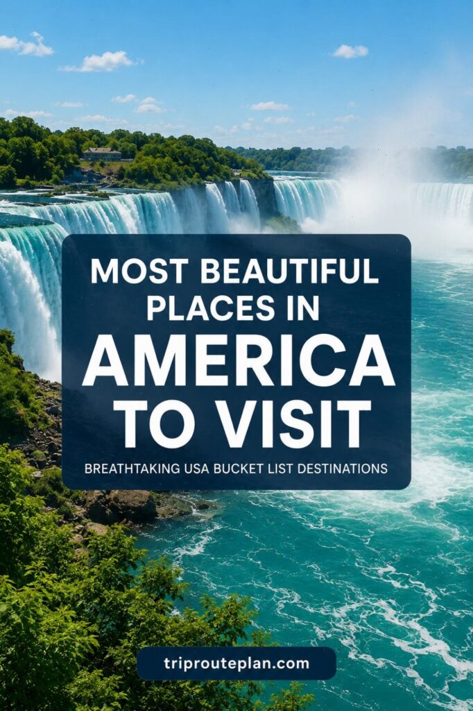 Niagara Falls - Beautiful Places in America — beautiful places in America to visit Niagara Falls, a breathtaking natural attraction in America, showcasing powerful — beautiful places in America to visit
