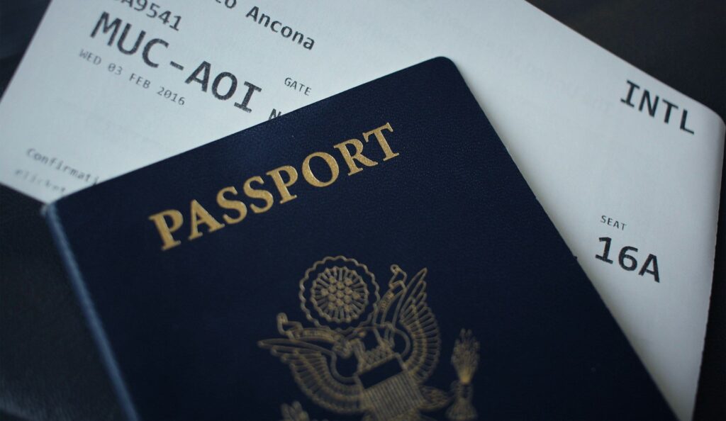 Travel Documents for Alaska Cruise — 7-day alaska cruise packing list Passport and boarding pass for travel — 7-day alaska cruise packing list