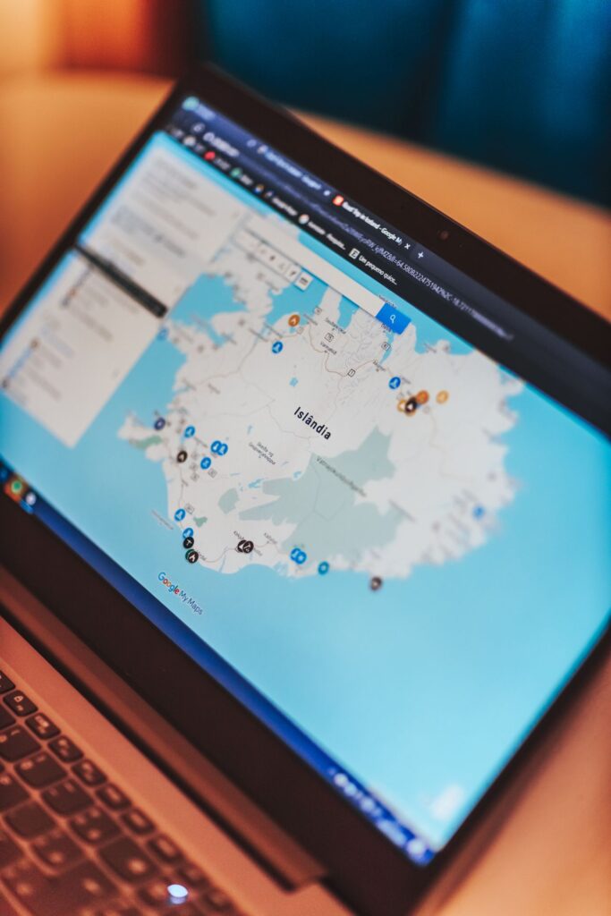 Travel Planning Map — easier vacation planning tips Map showing various locations in Iceland for travel planning. — easier vacation planning tips