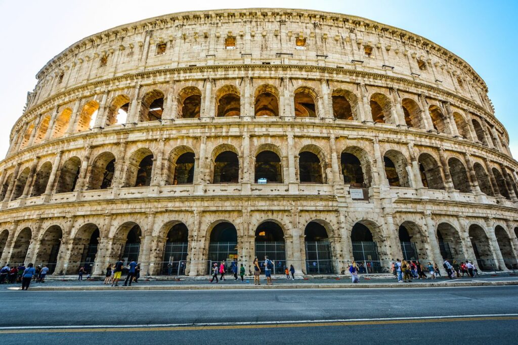 Colosseum in Rome, Italy — Europe travel destinations Colosseum in Rome, Italy, showcasing ancient architecture. — Europe travel destinations