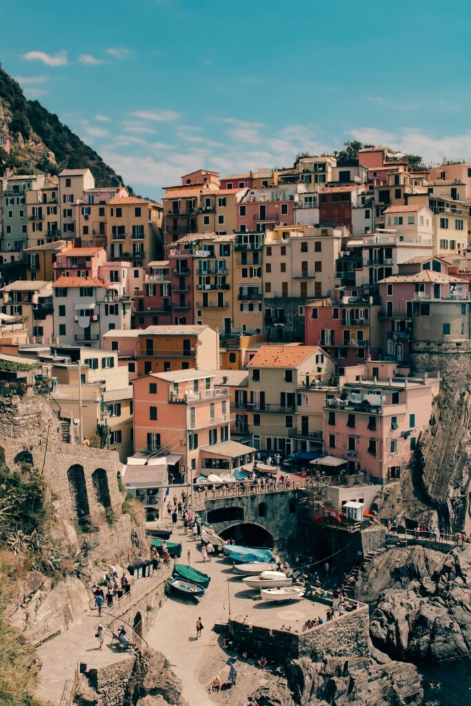 Cinque Terre, Italy — beautiful getaways in Europe Colorful houses in Cinque Terre, Italy, overlooking the harbor. — beautiful getaways in Europe