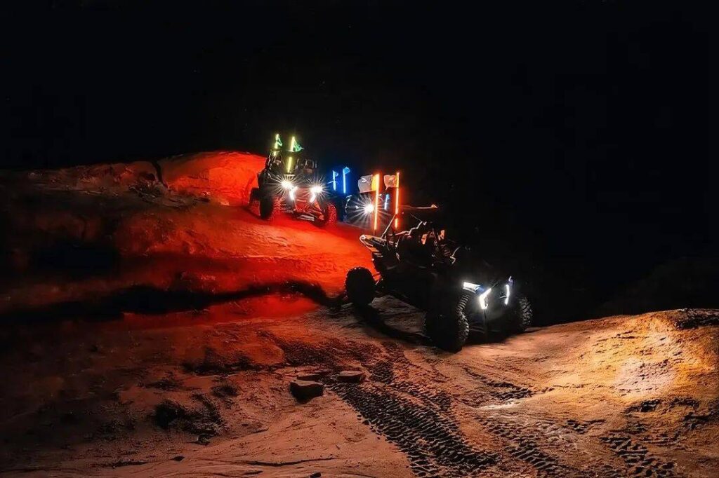Sand Hollow State Park Night Tour — hidden gems in the USA UTV tour at Sand Hollow State Park under the night sky — hidden gems in the USA