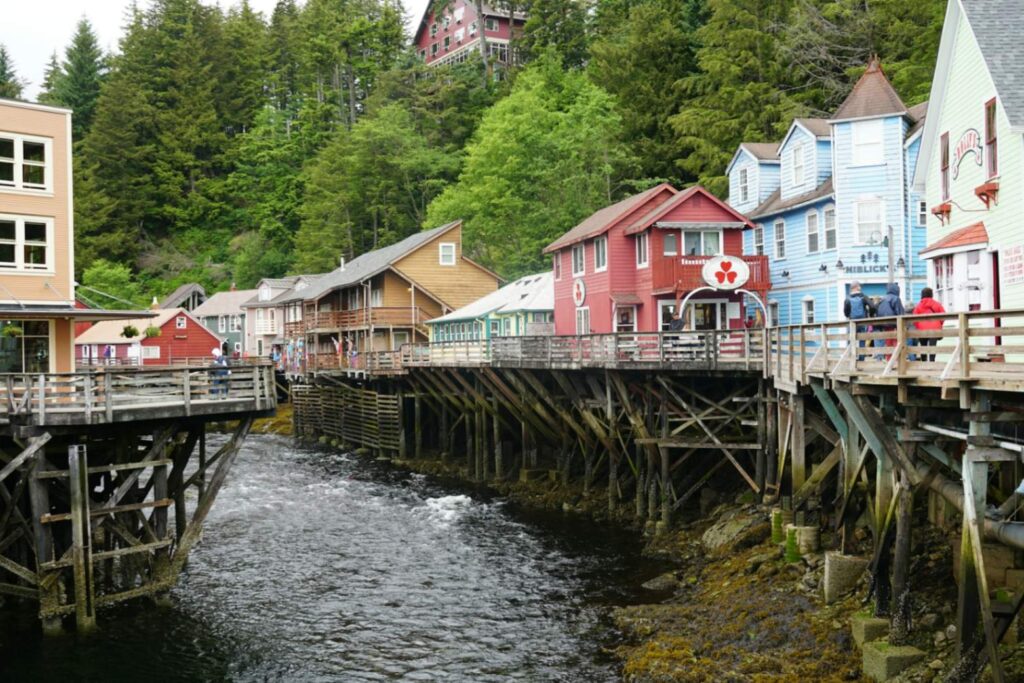 Ketchikan Waterfront — 7-day alaska cruise packing list Colorful buildings along the waterfront in Ketchikan, Alaska. — 7-day alaska cruise packing list