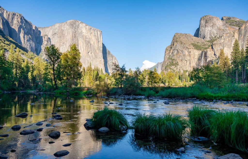 Yosemite National Park — Places to Visit in the Western USA Yosemite Valley with El Capitan and Half Dome in the background — Places to Visit in the Western USA